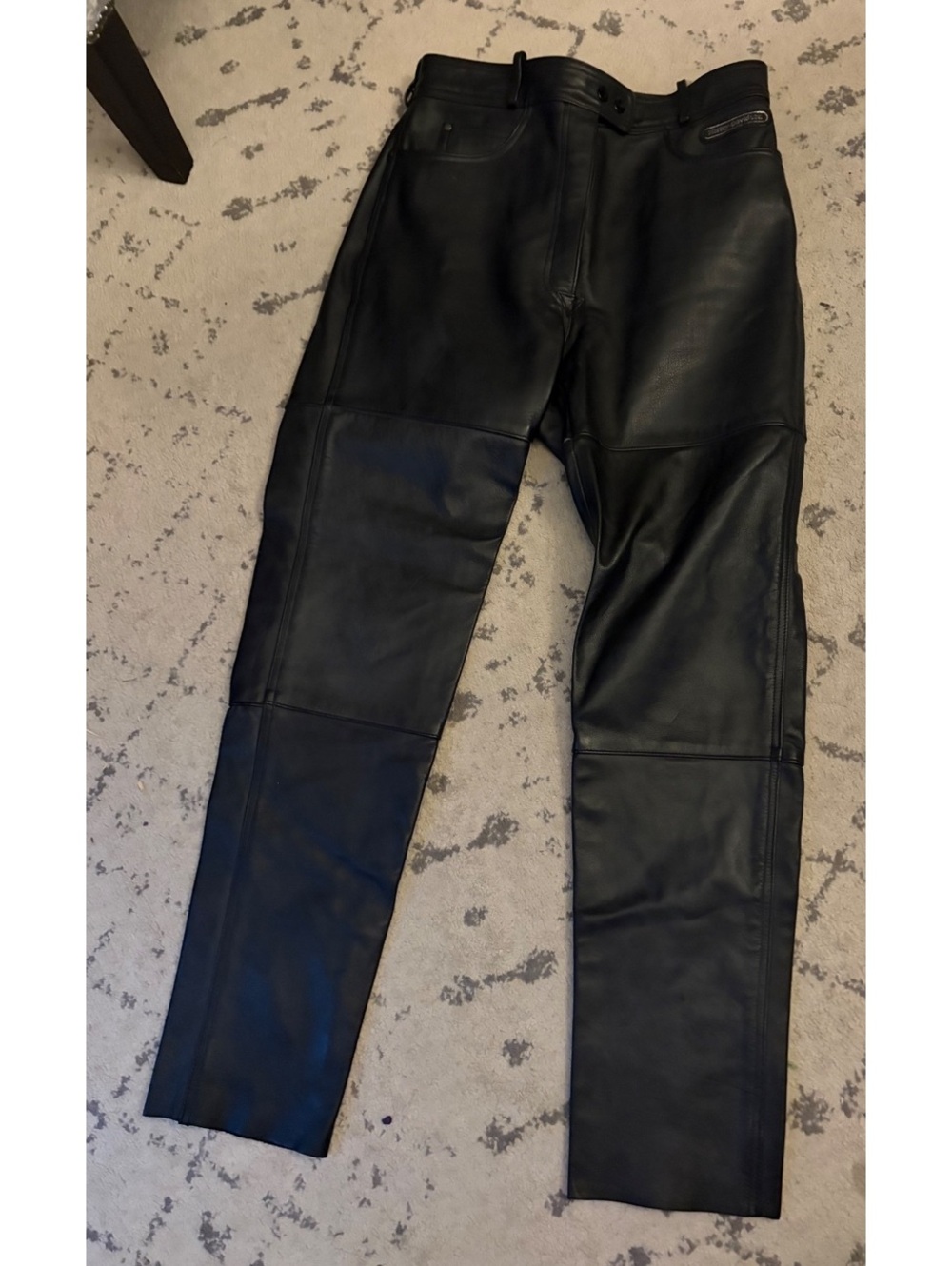 Harley-Davidson Women’s Genuine Leather Motorcycle Pants Black Size 14